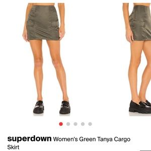 Revolve Green Camo Skirt